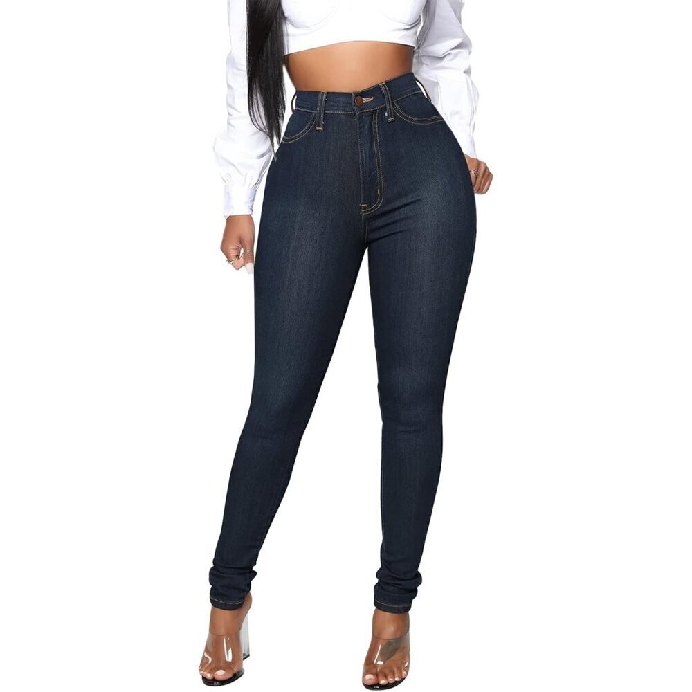 Womens High Waist Skinny Jeans Stretch Denim Pants Casual Work Travel